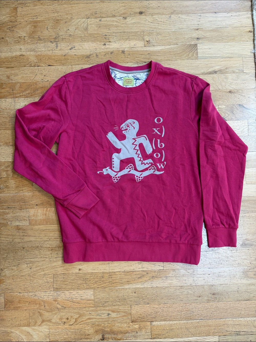 Men's Burgundy Graphic Crewneck Sweatshirt